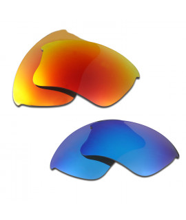 HKUCO Red+Blue Polarized Replacement Lenses for Oakley Flak Jacket XLJ Sunglasses